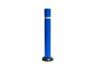 Pilona flexible poliuretano con peana Azul - Tecnopilonas