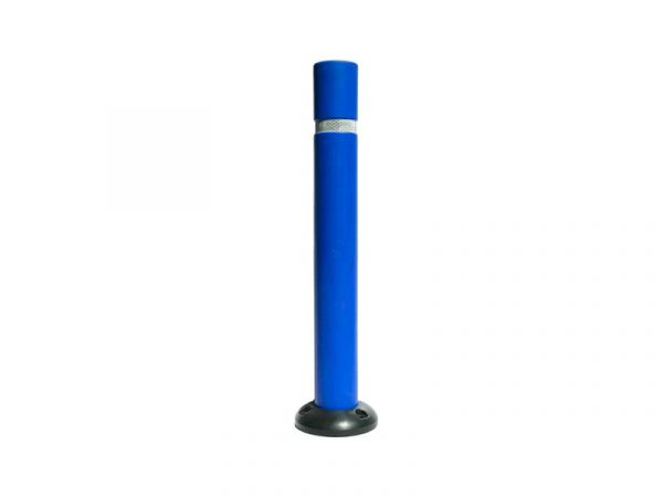 Pilona flexible poliuretano con peana Azul - Tecnopilonas